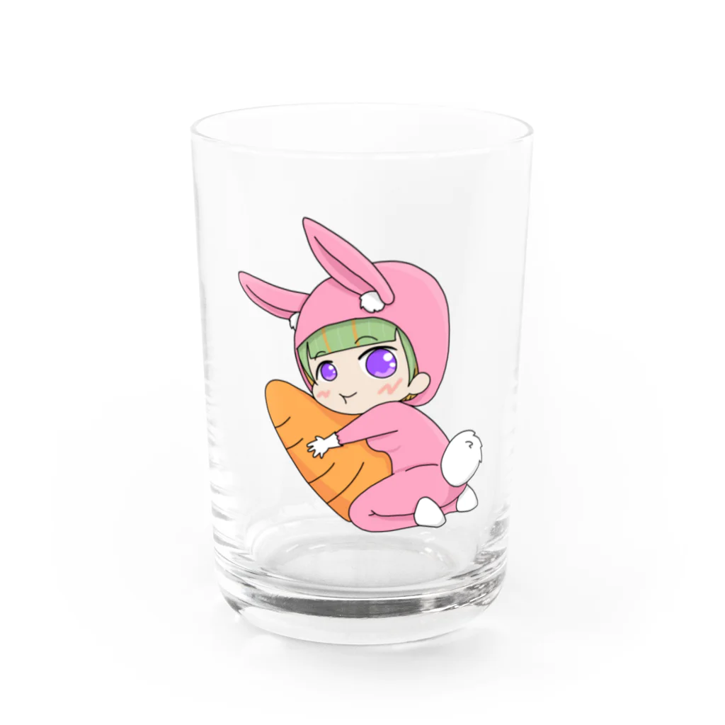 神無月りさ子🎃✨のうさぎりさ子 Water Glass :front