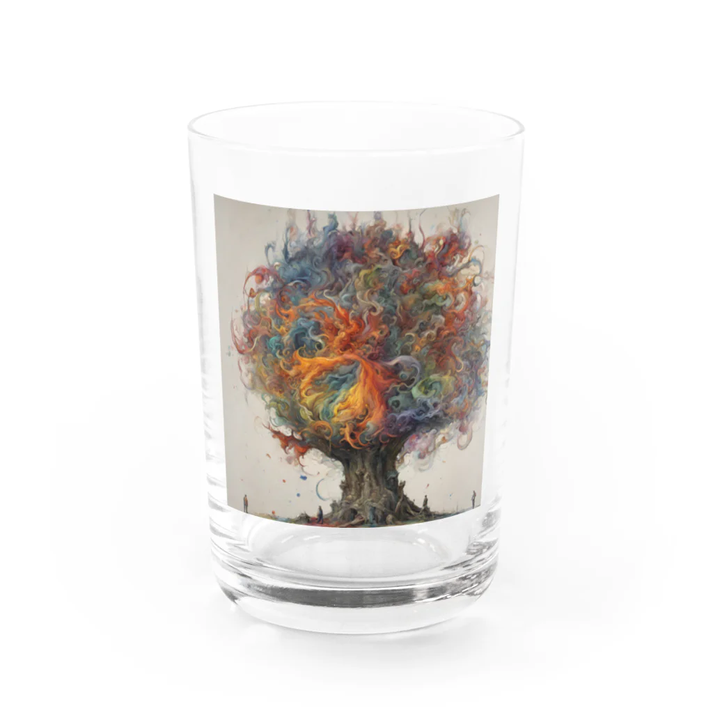 アートフュージョンの幻想の木のグッズ Water Glass :front