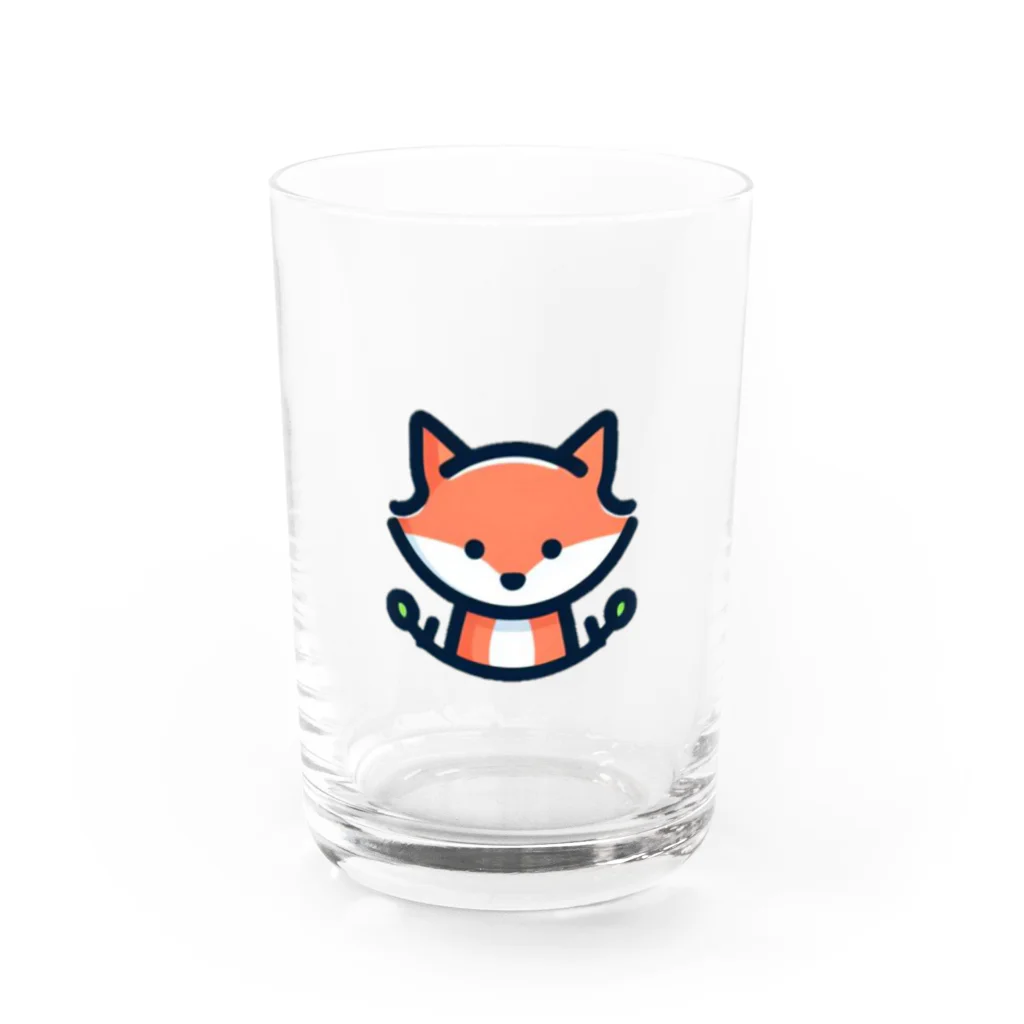 終わらない夢🌈の可愛い💕きつね🦊✨ Water Glass :front