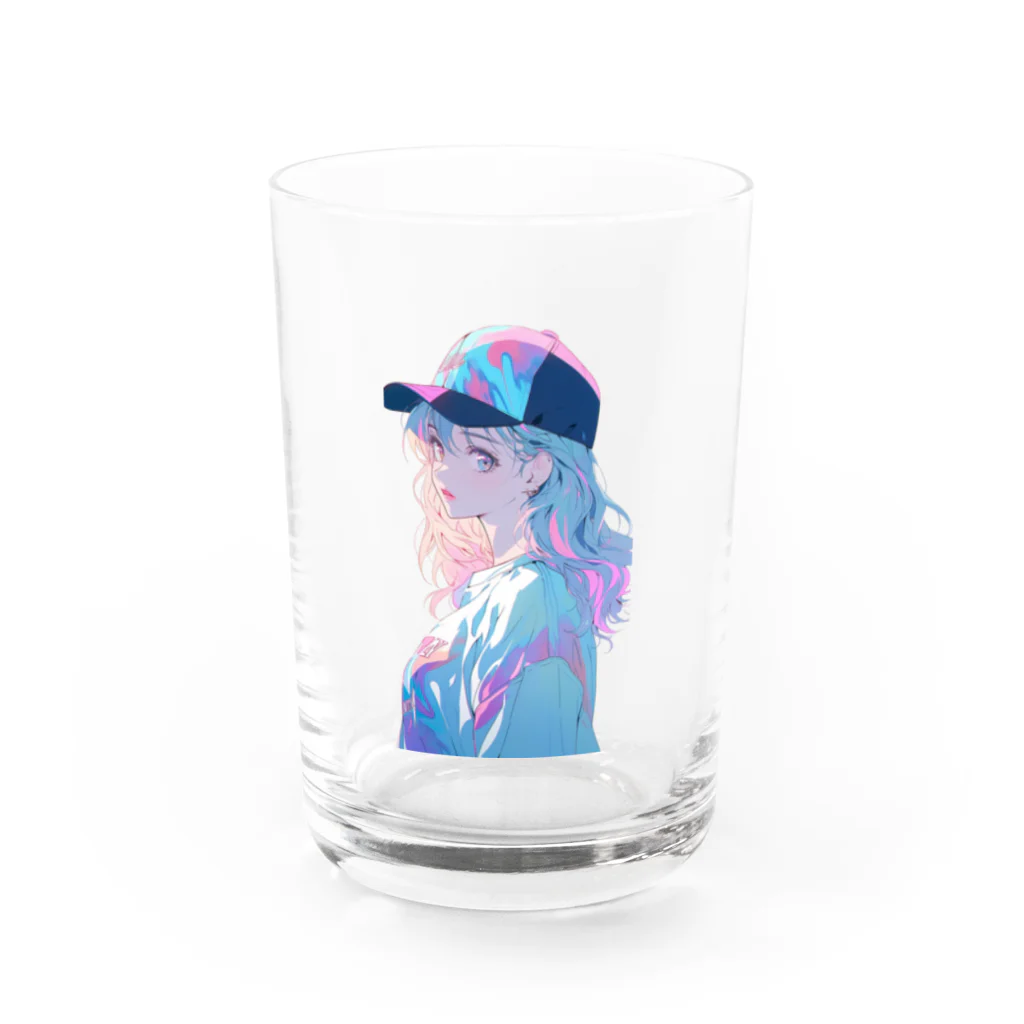 yanagi029の帽子女子 Water Glass :front