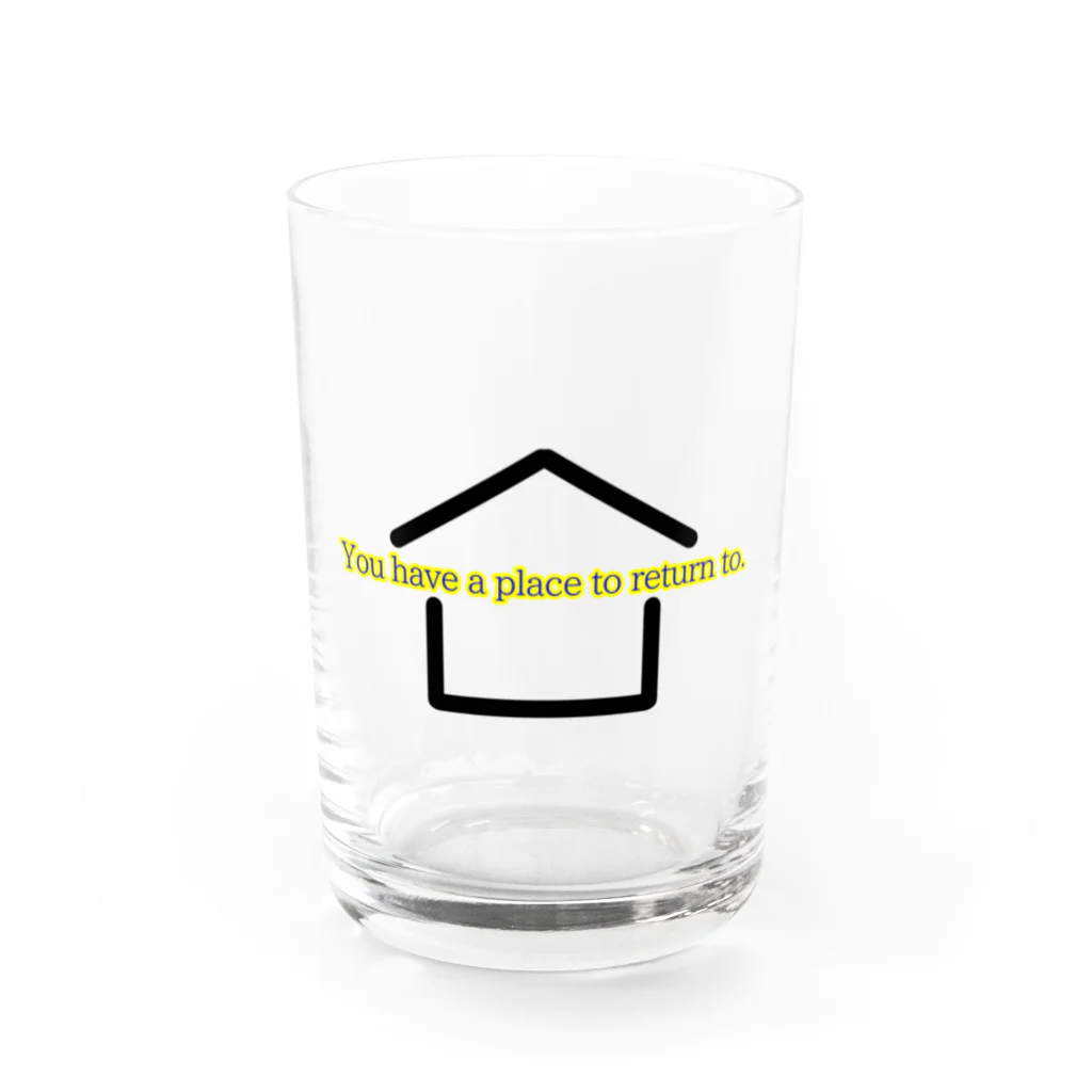 マッシュのハウスとレター Water Glass :front