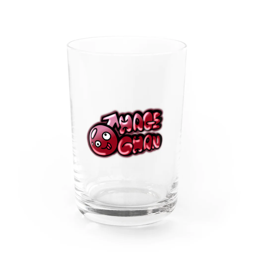 ohage_chanのおハゲロゴ Water Glass :front