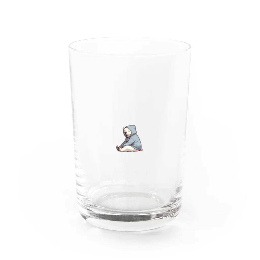 Kamonamiのシロクマパーカー Water Glass :front