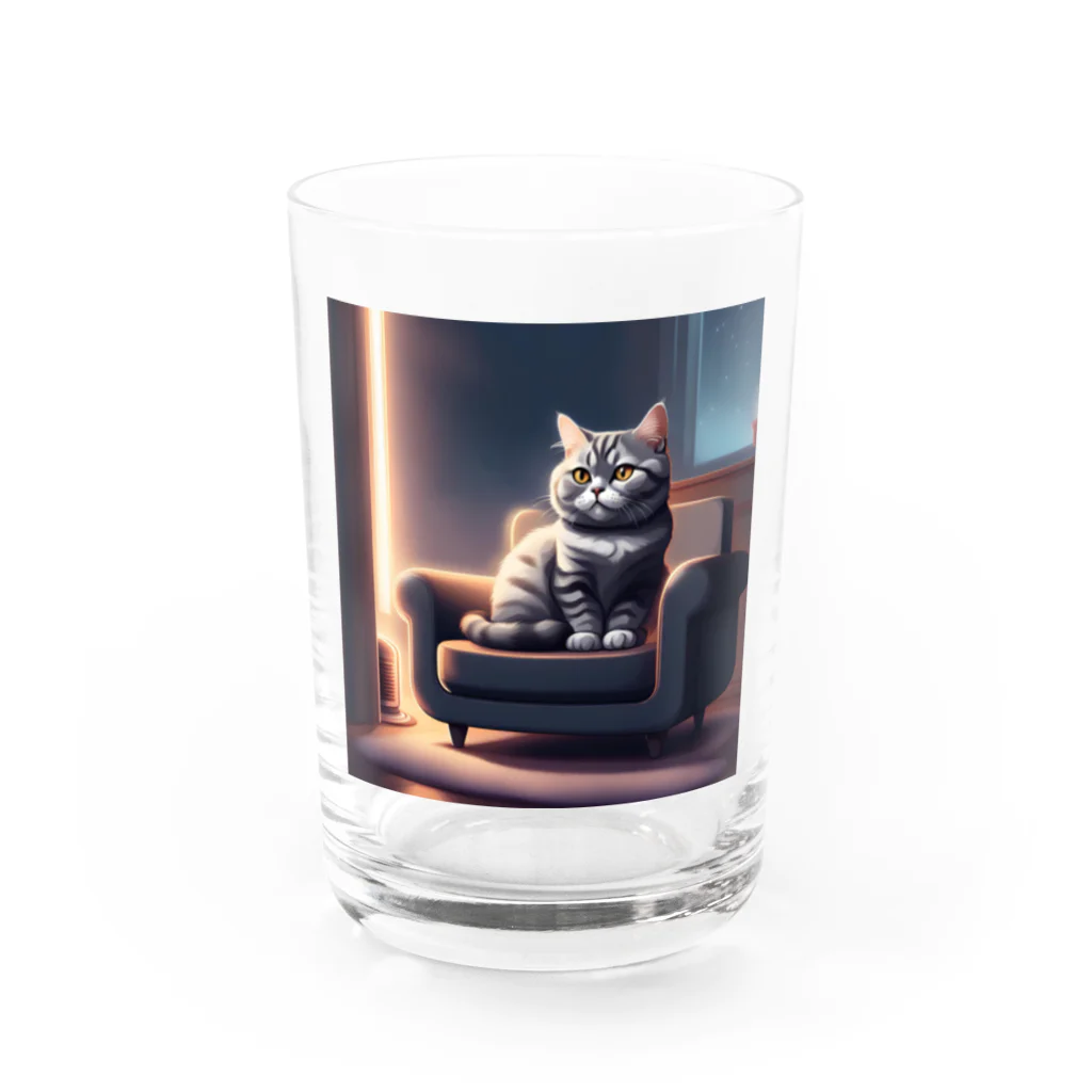 桜猫店-sakuraneko-のチビちゃん Water Glass :front