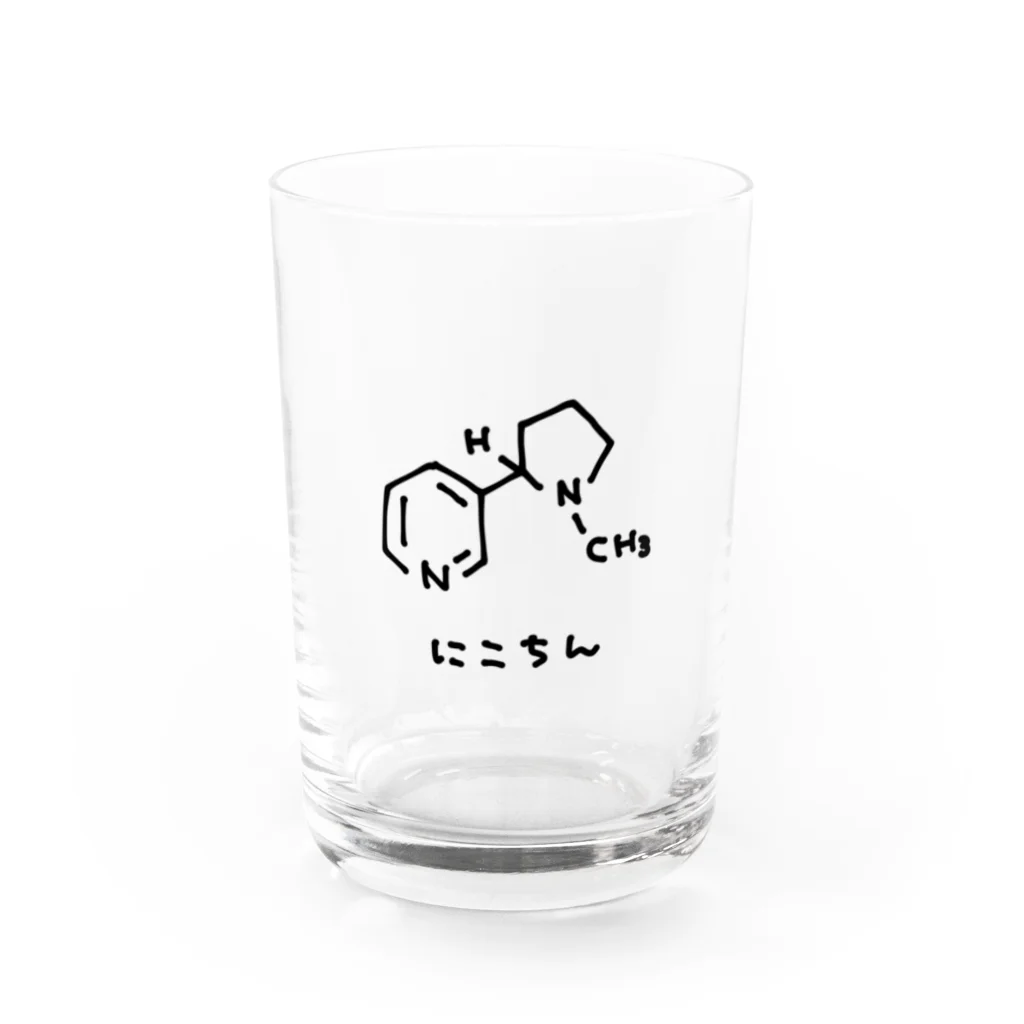 usabit.のぐっず屋さんのにこちん Water Glass :front