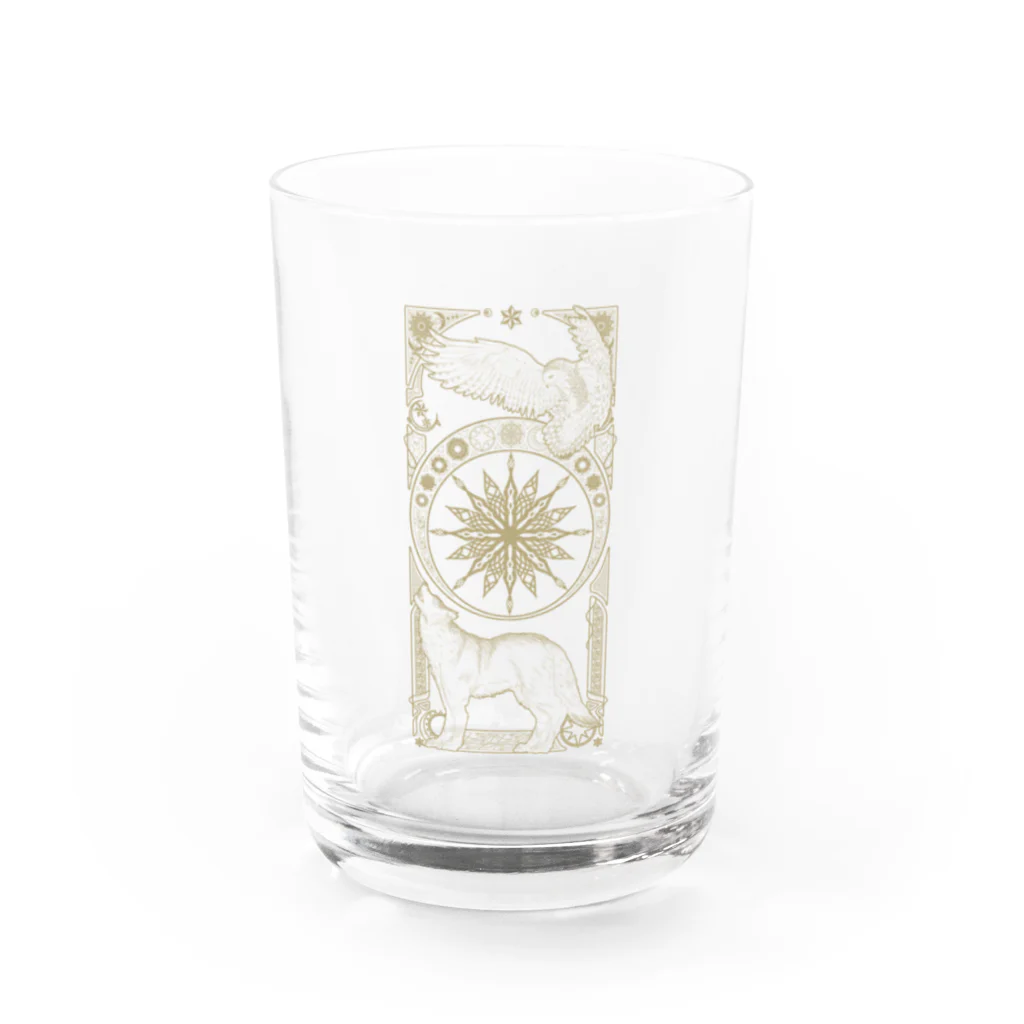 甘漏り屋の星月白夜の狼梟 Water Glass :front