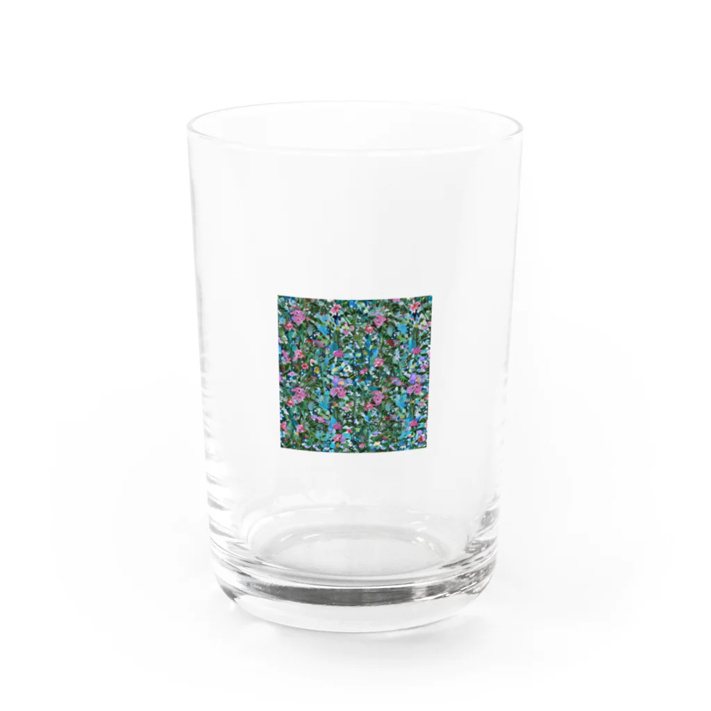 okura-hのおばあちゃんの柄シャツ Water Glass :front