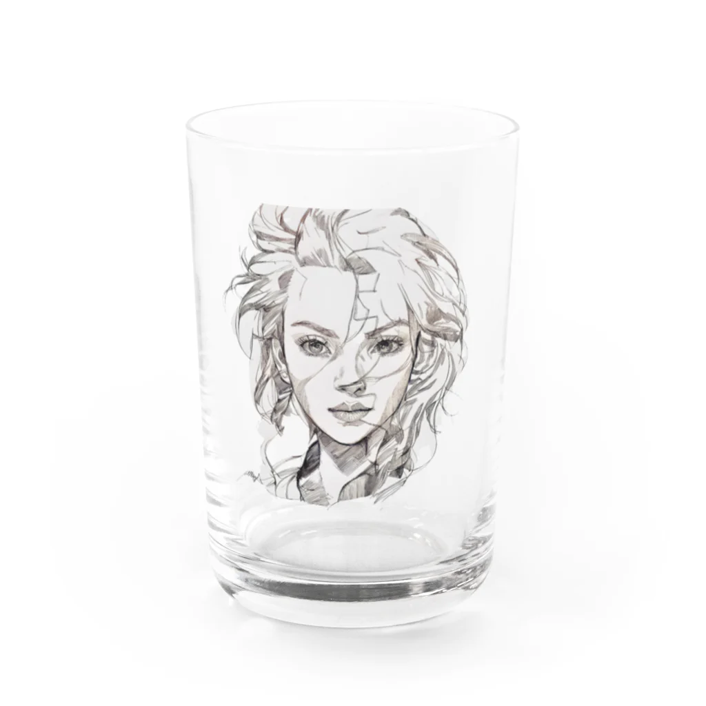 fashion-forwardのエロカッコイイ女性 Water Glass :front