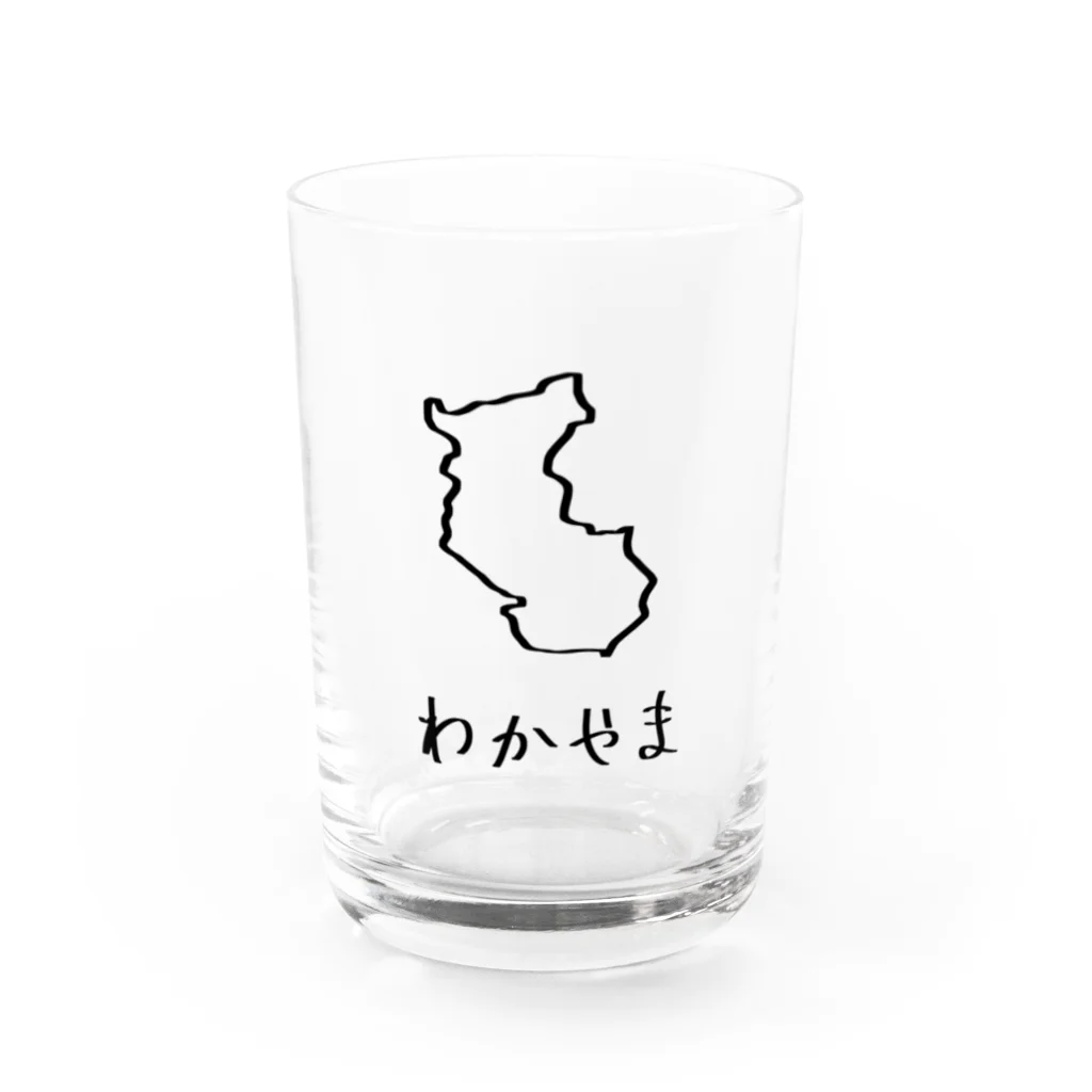 SIMPLE-TShirt-Shopのわかやま Water Glass :front