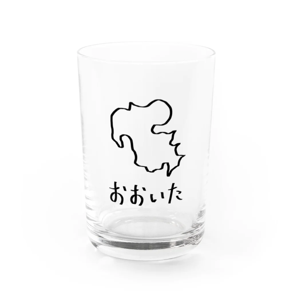 SIMPLE-TShirt-Shopのおおいた Water Glass :front