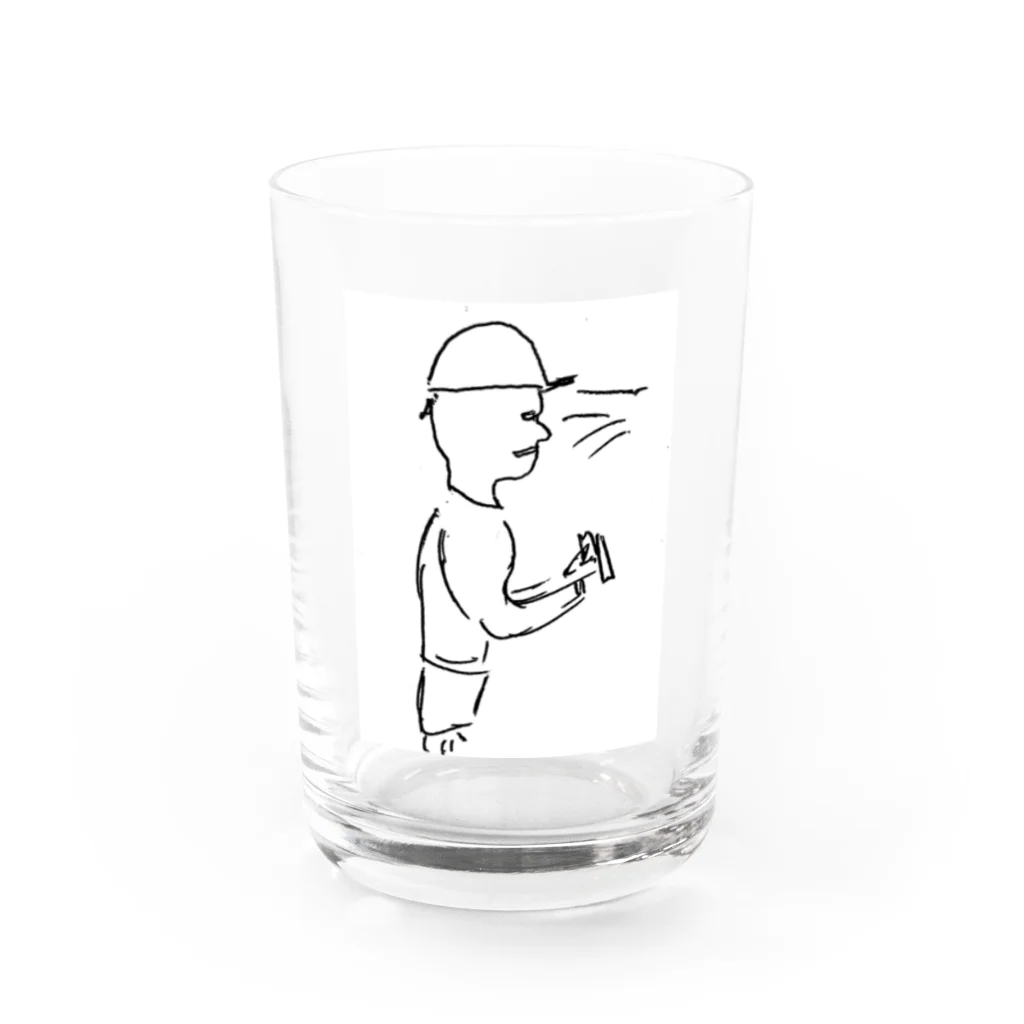 コンビニ行く程度屋の働らくお兄さん Water Glass :front