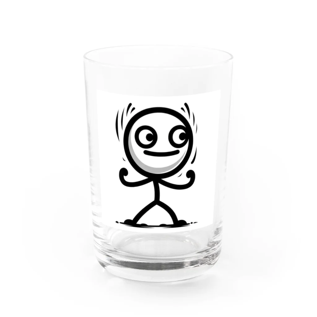 Design by hisachilの線人くん(ガッツ) Water Glass :front