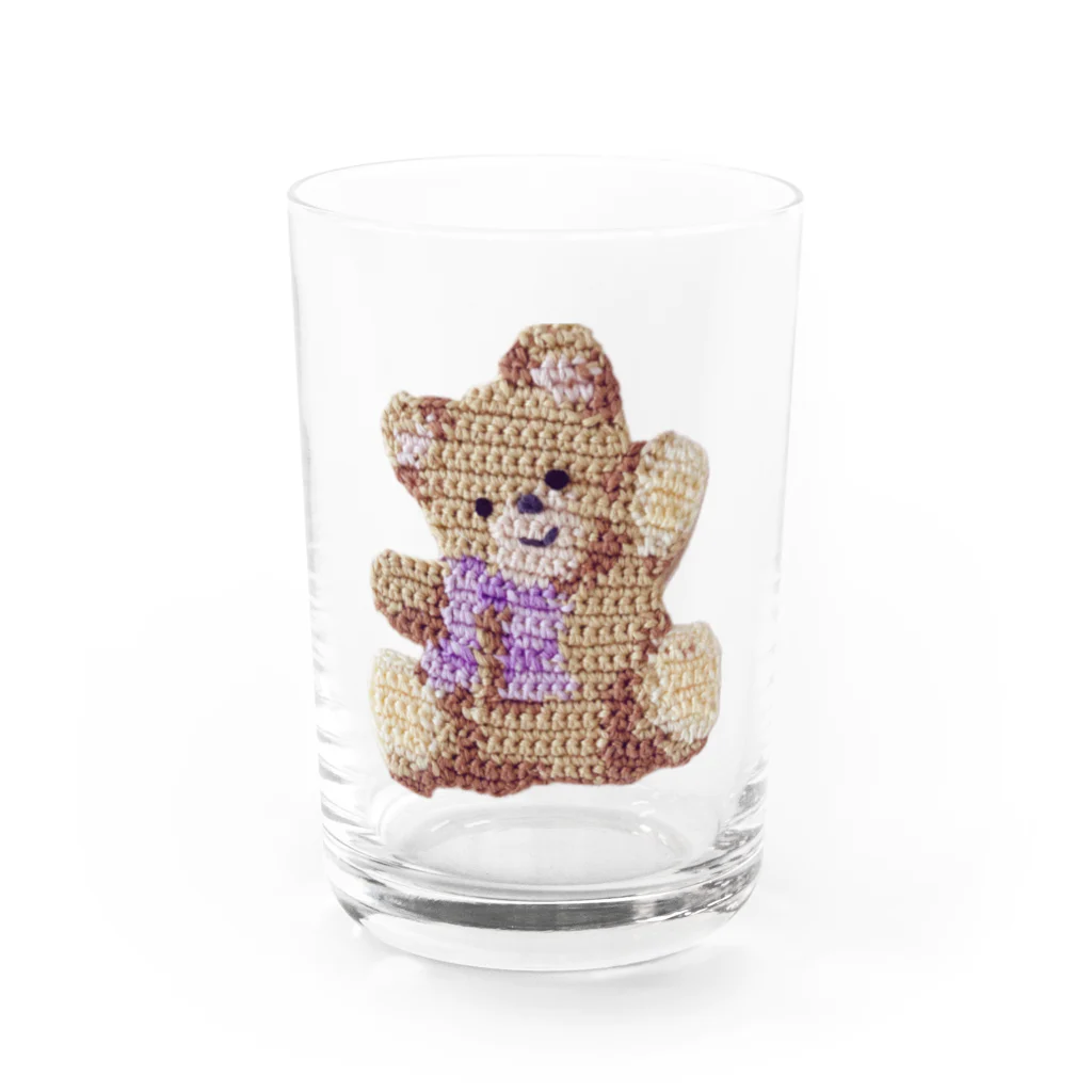 おはなのうてなのクマさん（紫） グラス前面