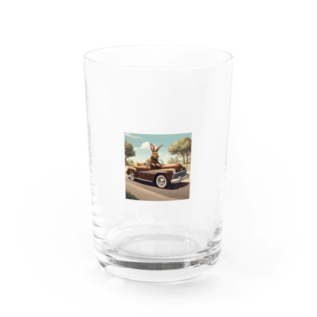 Sone Factoryのアメ車うさぎ Water Glass :front