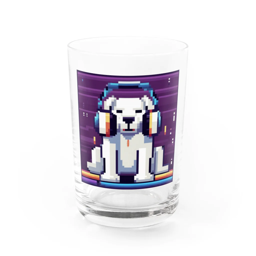 mellowのDJわんこ Water Glass :front