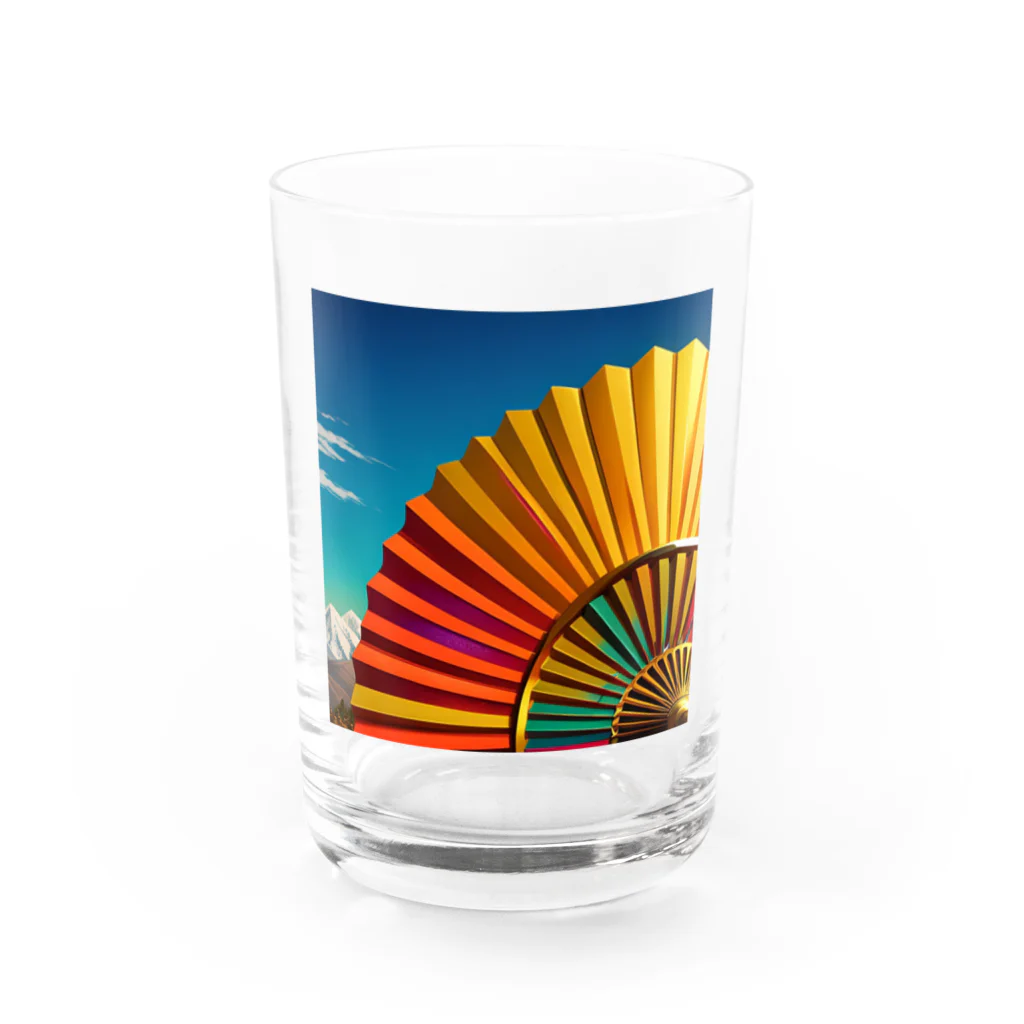 810aoの開運扇子 Water Glass :front