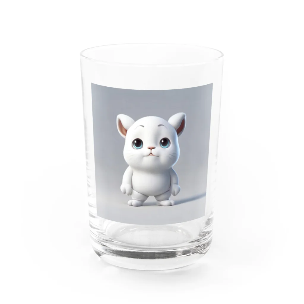 ブサカワ二頭身アニマルくんのブサカワ二頭身アニマル Water Glass :front