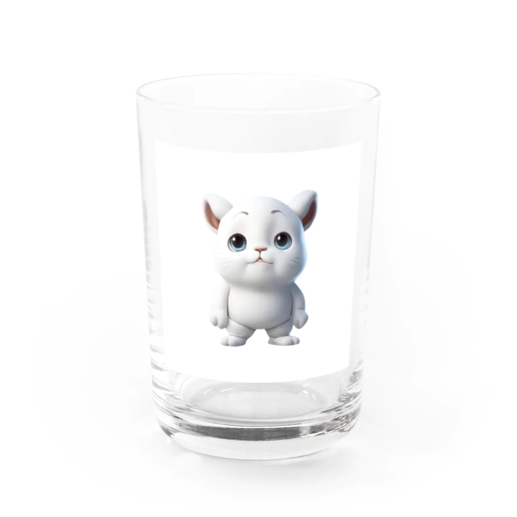 ブサカワ二頭身アニマルくんのブサカワ二頭身アニマル(背景無) Water Glass :front