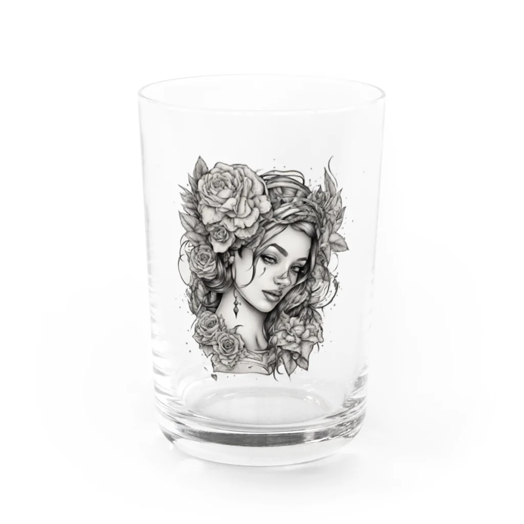 エスティーの美しい女性 Water Glass :front