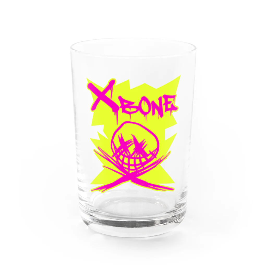 Ａ’ｚｗｏｒｋＳのRAKUGAKIXBONE PNKonYEL NEON Water Glass :front