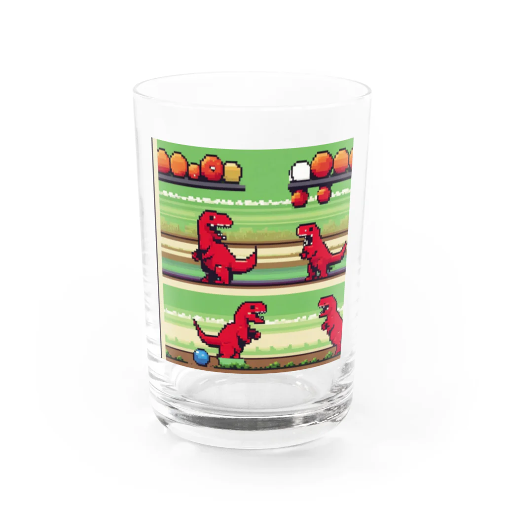 jj2424のティラノサウルス3 Water Glass :front