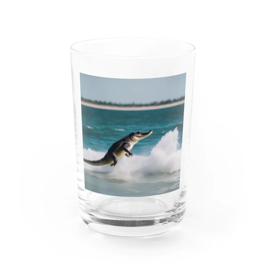 クロコダイリテンのSurfWANI Water Glass :front