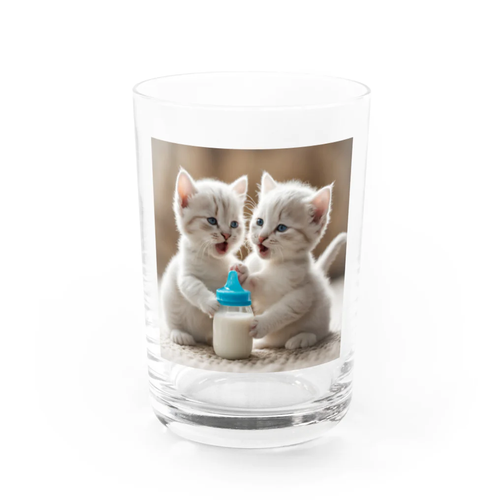 xwd28の双子の子猫 Water Glass :front