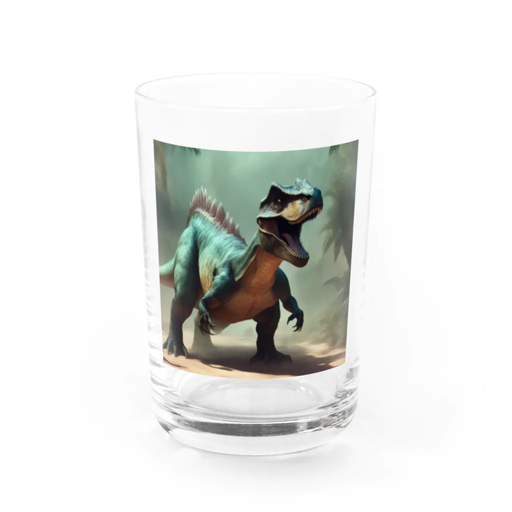 Superherooの発光する鱗を持つ恐竜 Water Glass :front