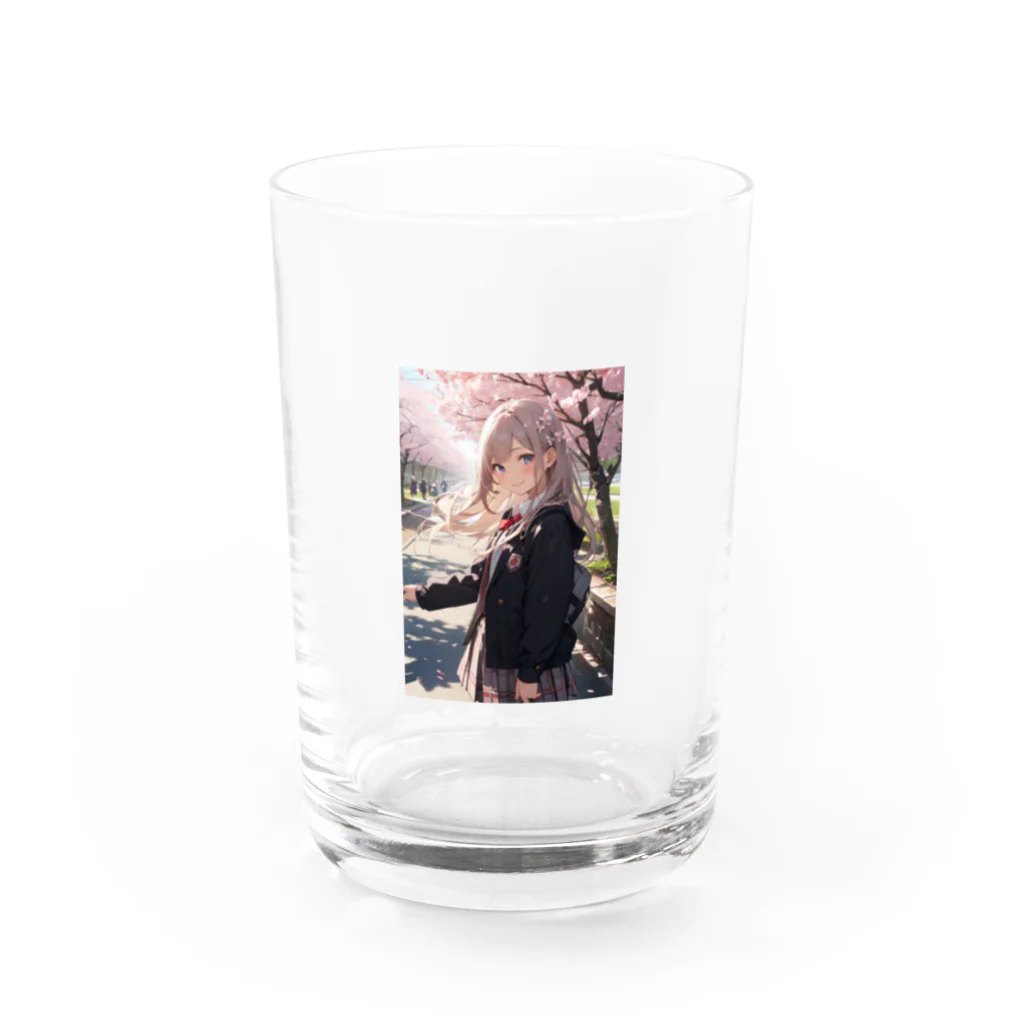 tetsuemonnの桜のした子ちゃん Water Glass :front