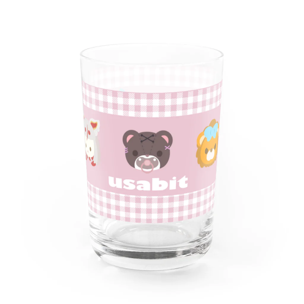 うちゃびっとやさん。の【usabit】けもびっとpink2 Water Glass :front