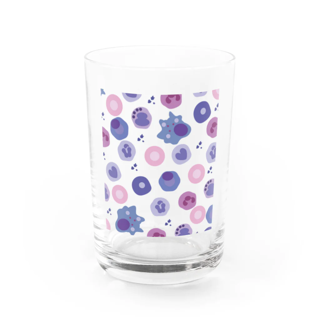 WKのミュージアムショップのけっきゅういっぱい Water Glass :front