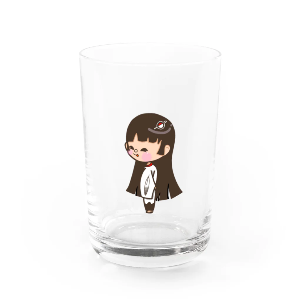 ゆーちゃんのおえかきの鶴の恩返し(鶴ちゃん) Water Glass :front