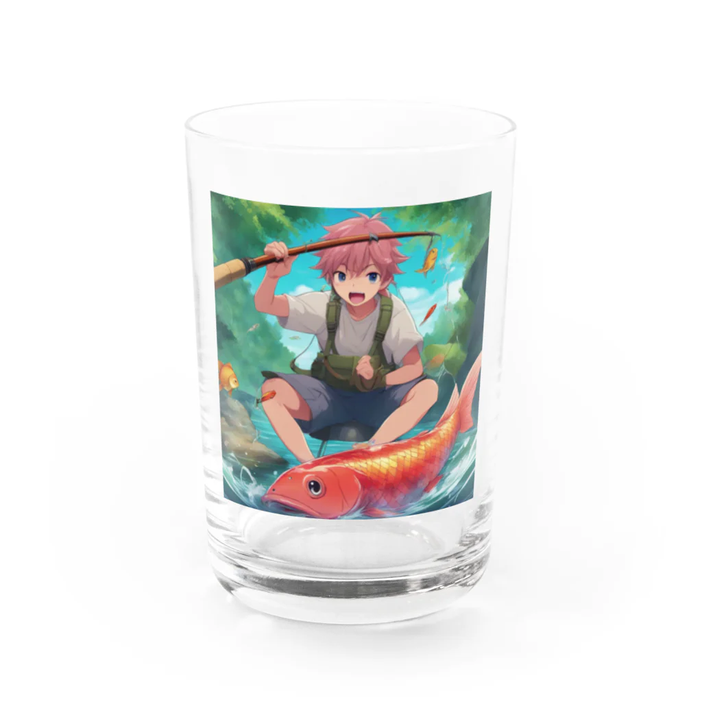 kenbenの釣り好き男子 Water Glass :front