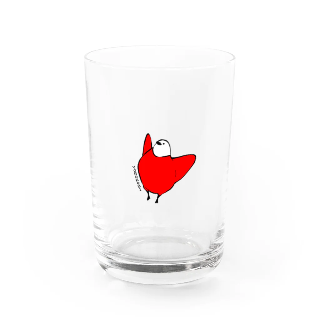 イロトリドリのハトさん(赤) グラス前面