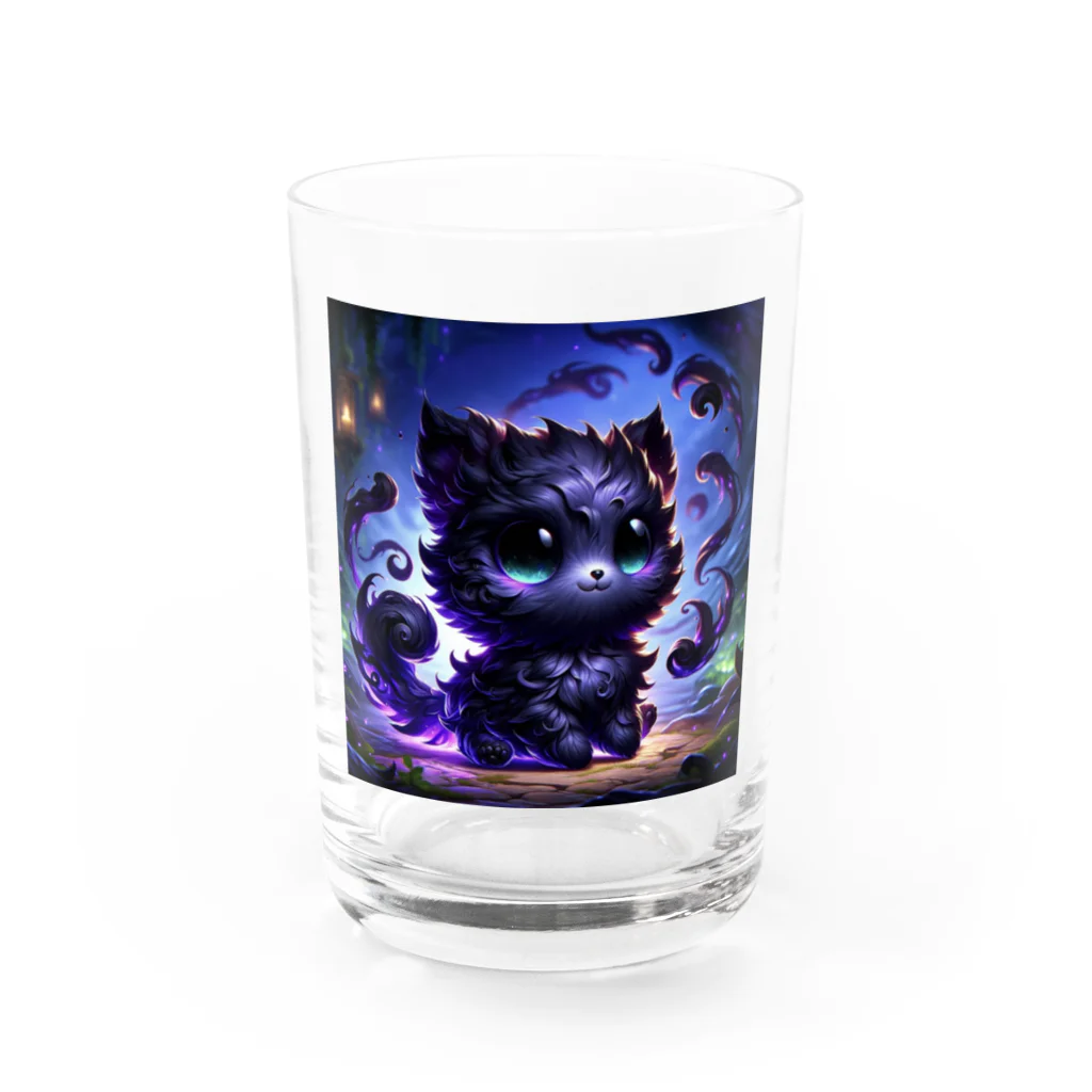 かわAI動物ショップの闇属性の猫2 Water Glass :front