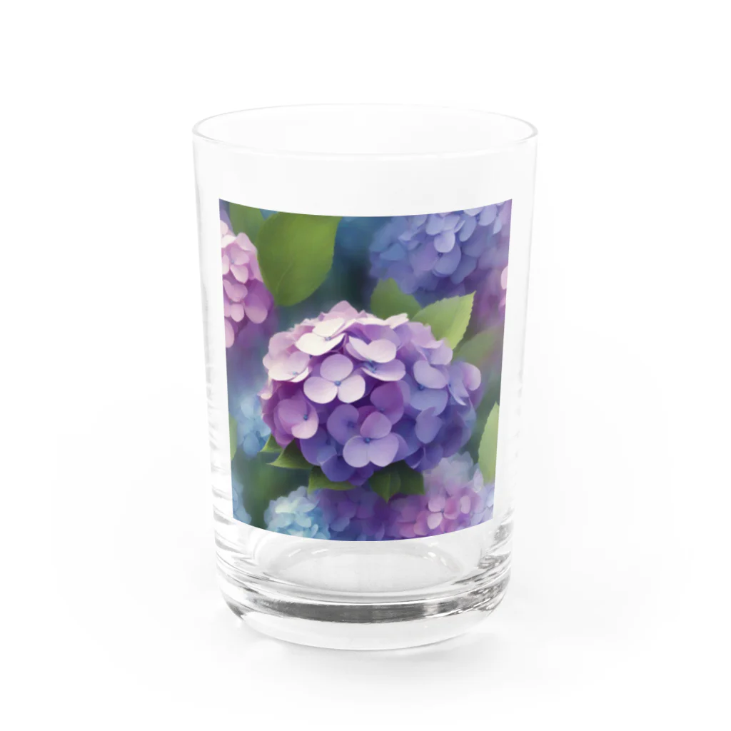 jmdapuwmdのあじさい Water Glass :front