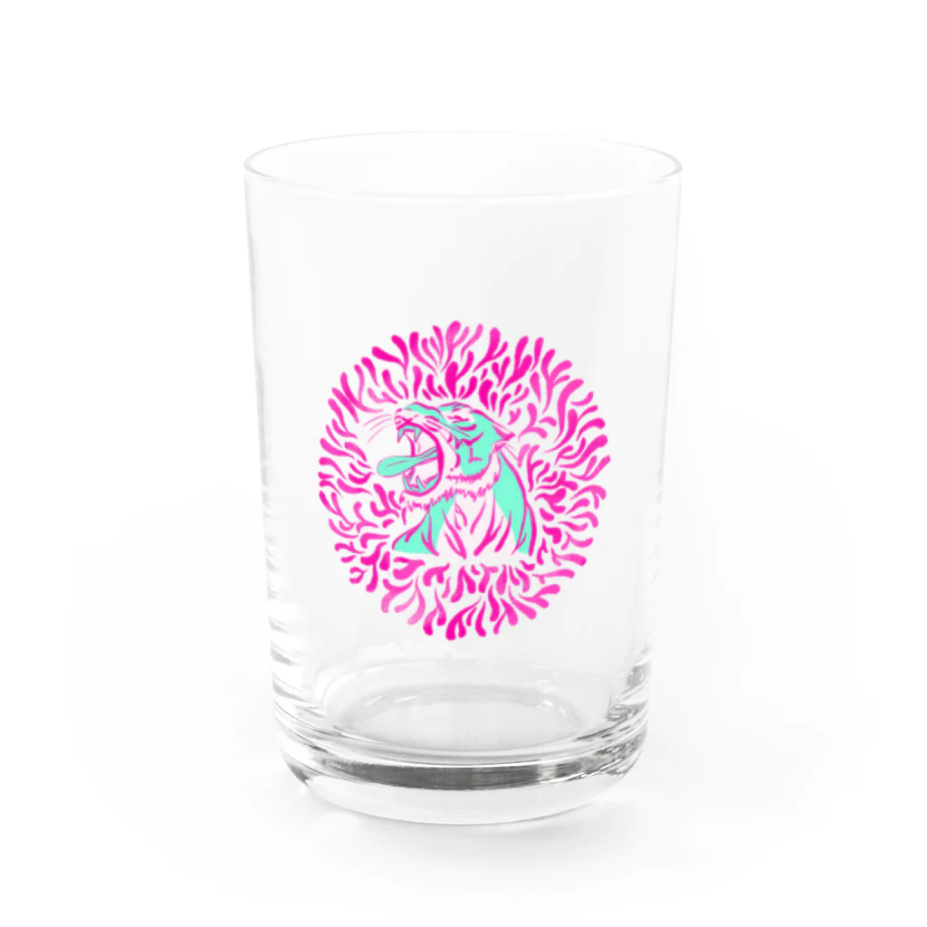 Linussの唱歌的老虎(singing tiger) Water Glass :front
