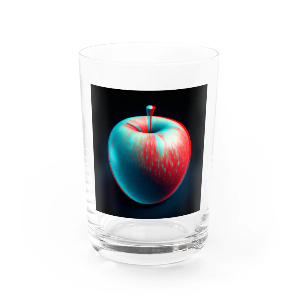 godo_dioの３D　立体視　リンゴ Water Glass :front