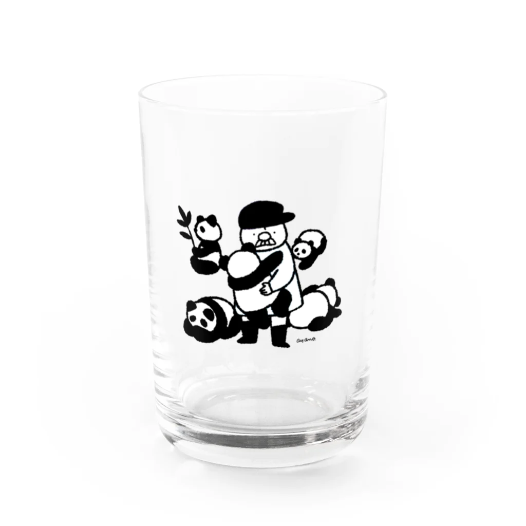 ポス山ポス夫のポス夫とパンダ Water Glass :front