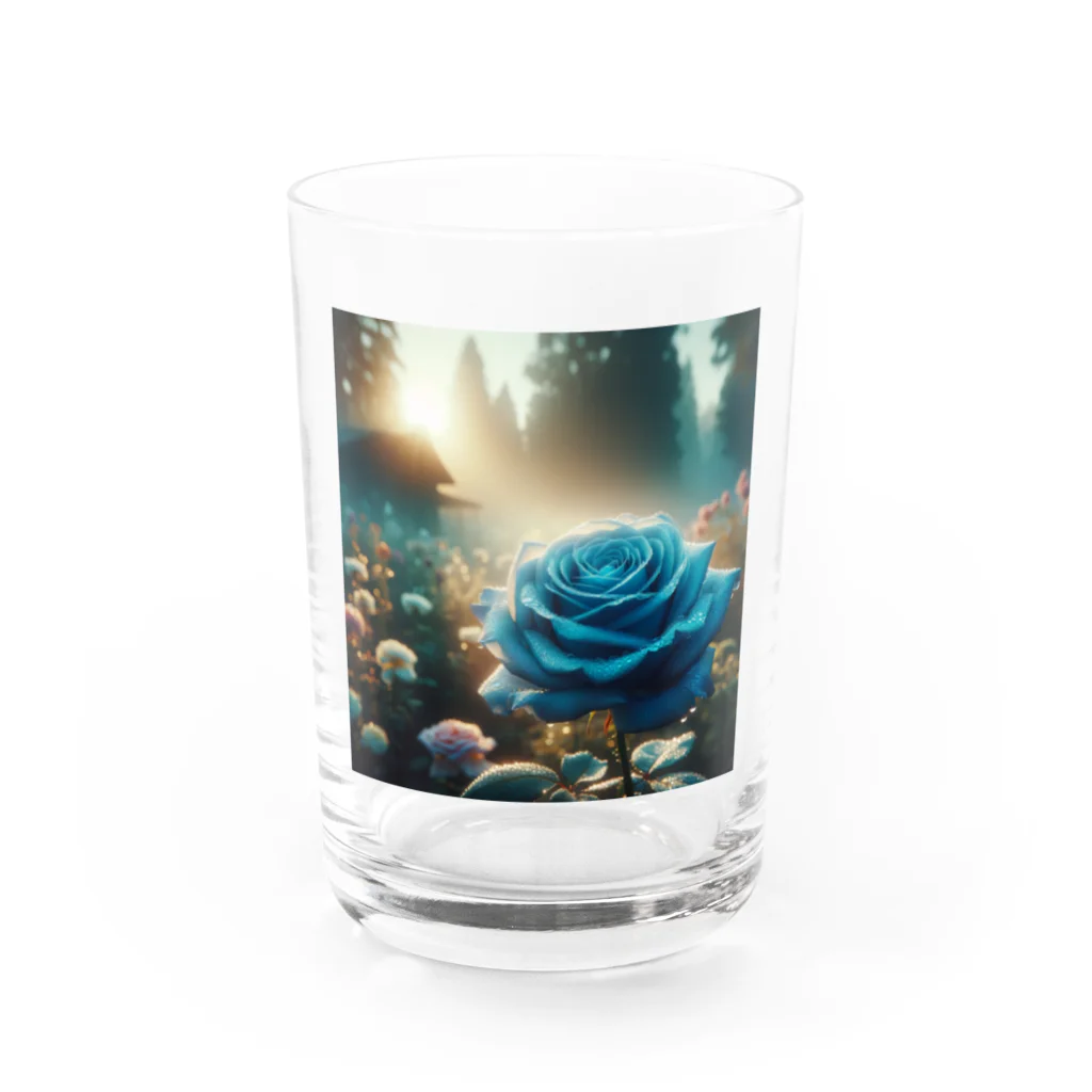 ANTARESの青い薔薇　あさひ グラス前面
