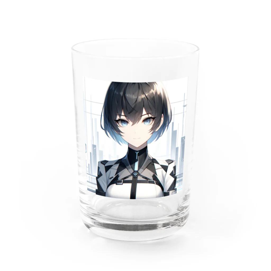 しんがんの未来的なAI美女 Water Glass :front