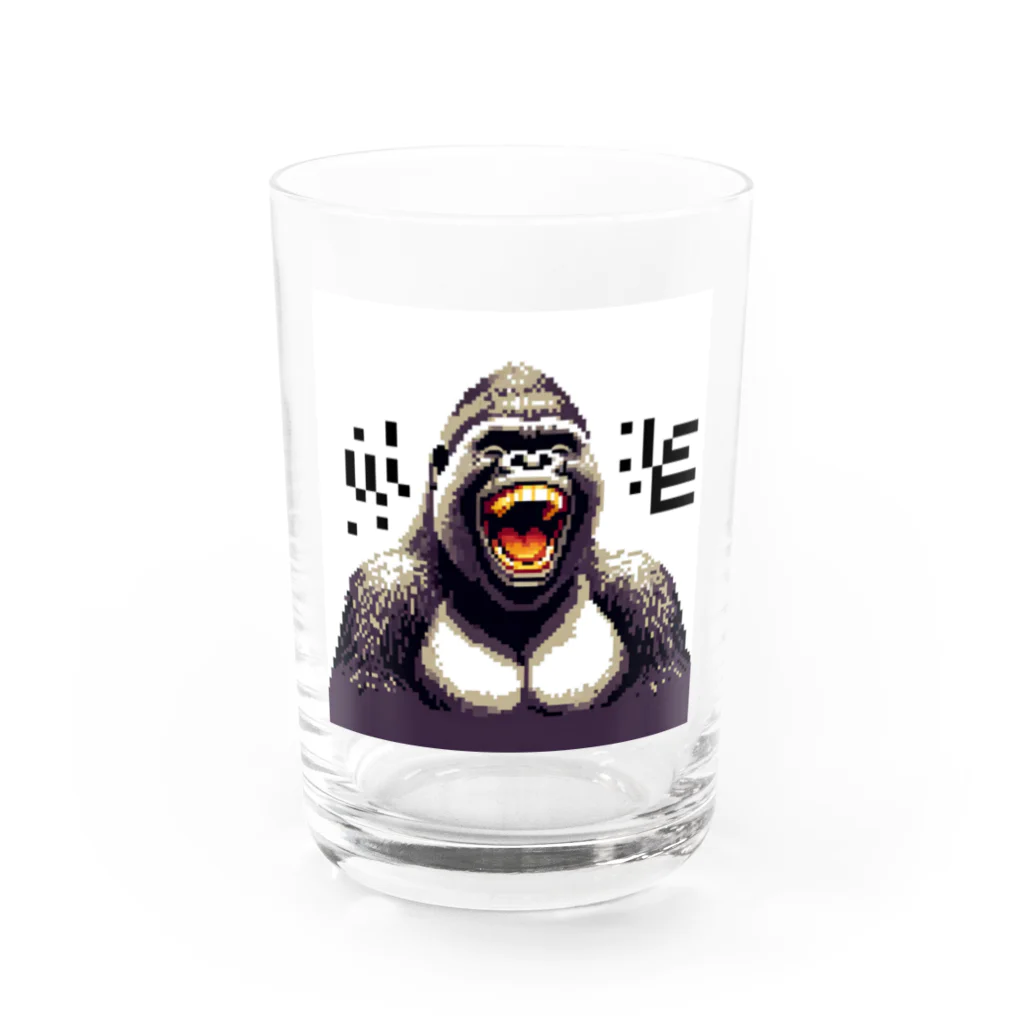 kazuminLANのゴリラ笑う🦍！ Water Glass :front