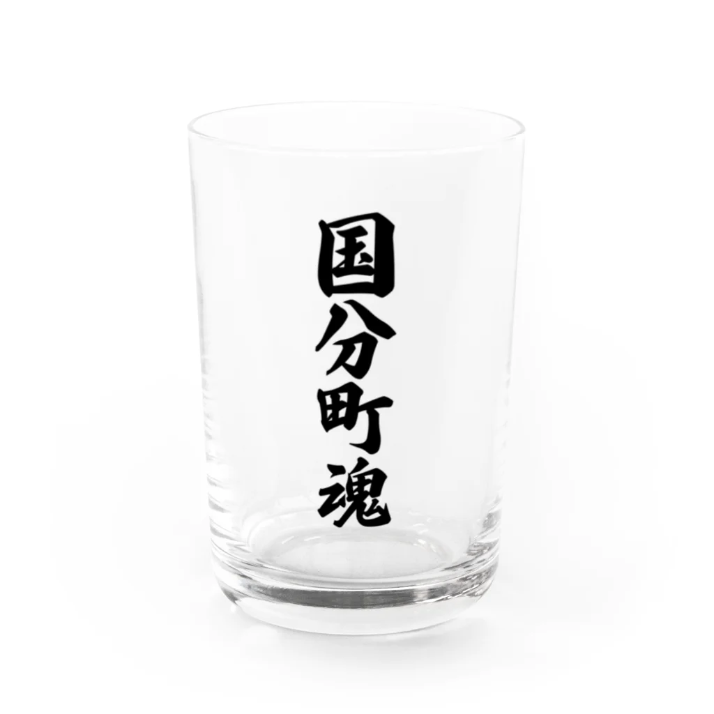 着る文字屋の国分町魂 （地元魂） Water Glass :front