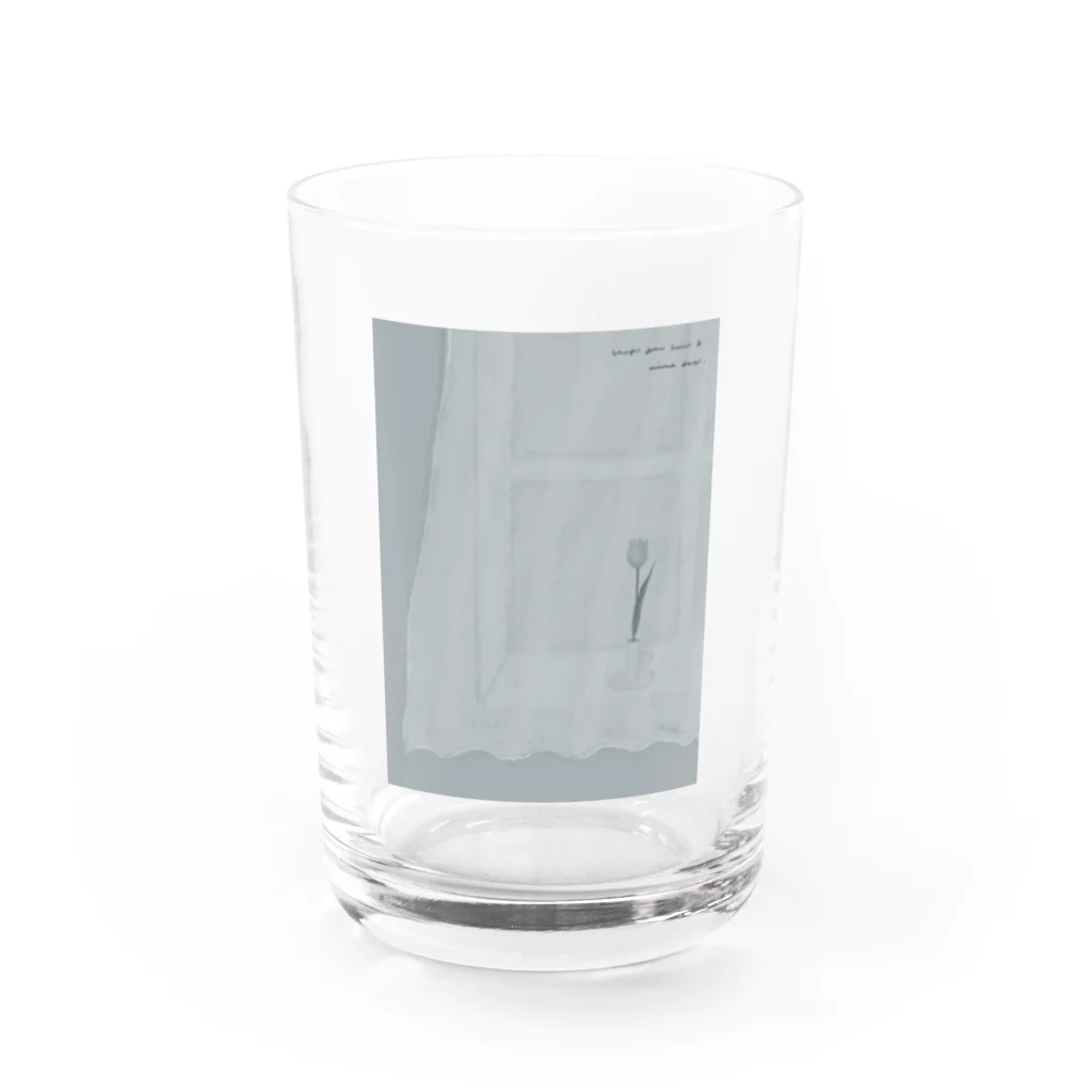 rilybiiのtulipe gris bleu . Water Glass :front