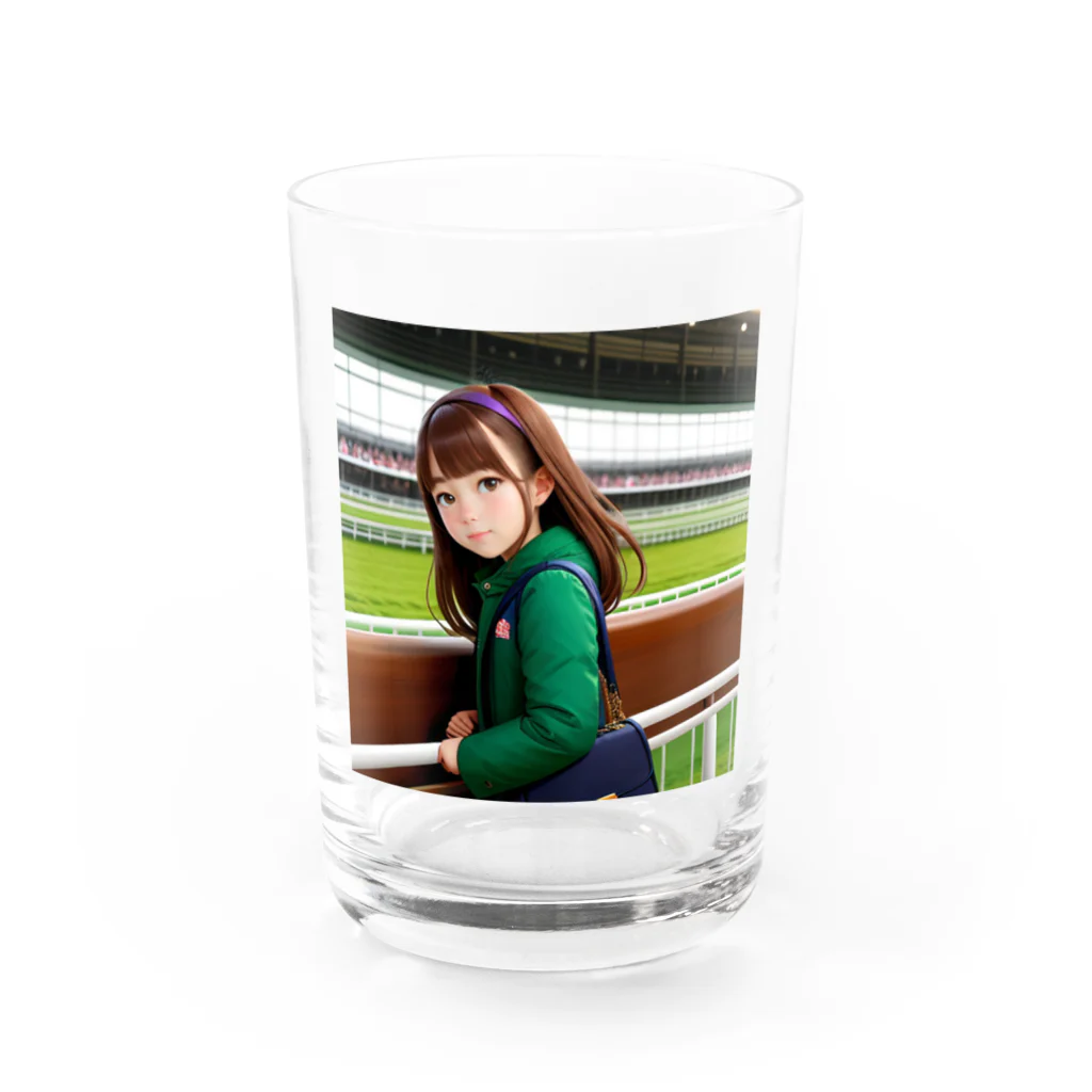 競馬大好きTBTショップ！の「競馬大好き！可愛い女の子が熱狂中！」 Water Glass :front