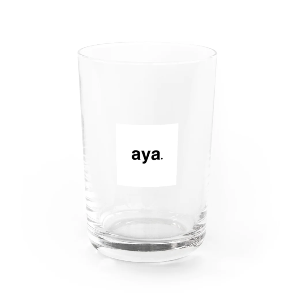 なまえ屋さんの【aya】ゴシック体 Water Glass :front