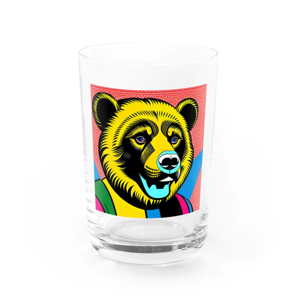 北の動物達と日常風景のヒグマ002 Water Glass :front