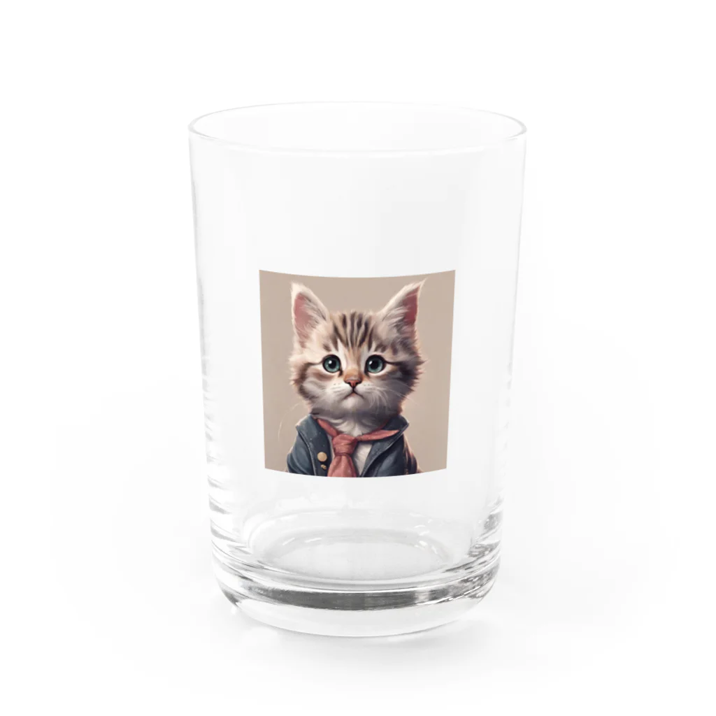 machaの猫友クラブ Water Glass :front