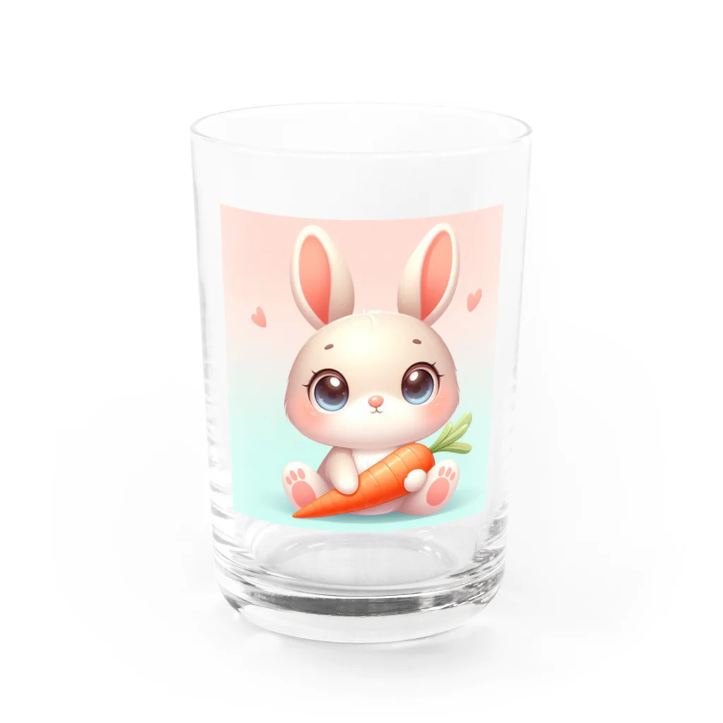 激カワポテぐっずのうるうるうさ子ちゃん🥕 Water Glass :front