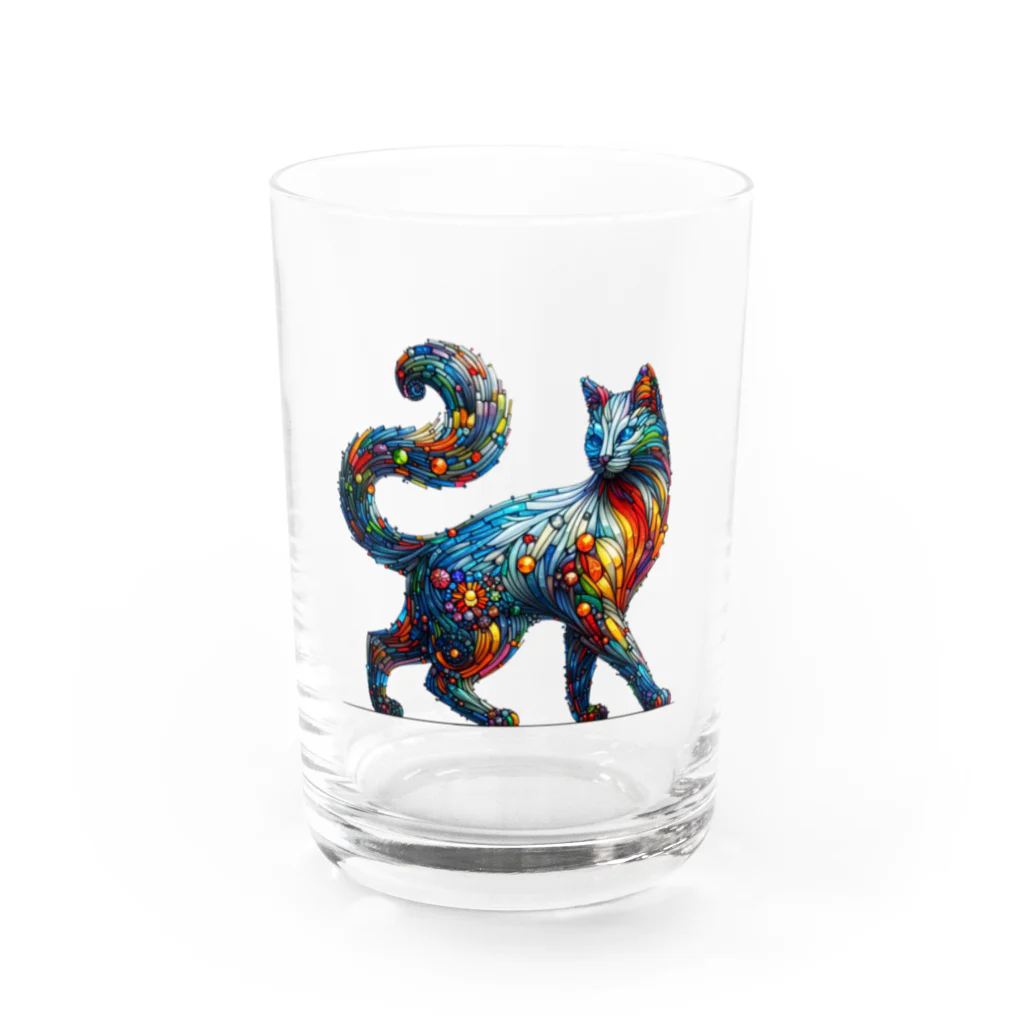 macchonのガラス猫02 Water Glass :front